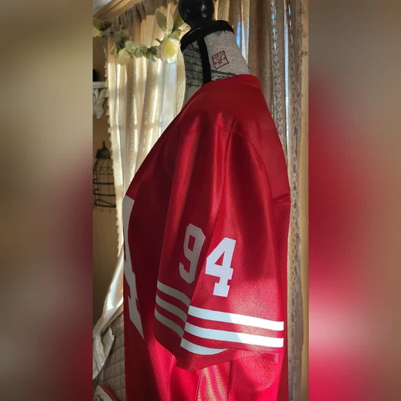 NFL Vintage Red Jersey with Blue Logo - Picture 3 of 5